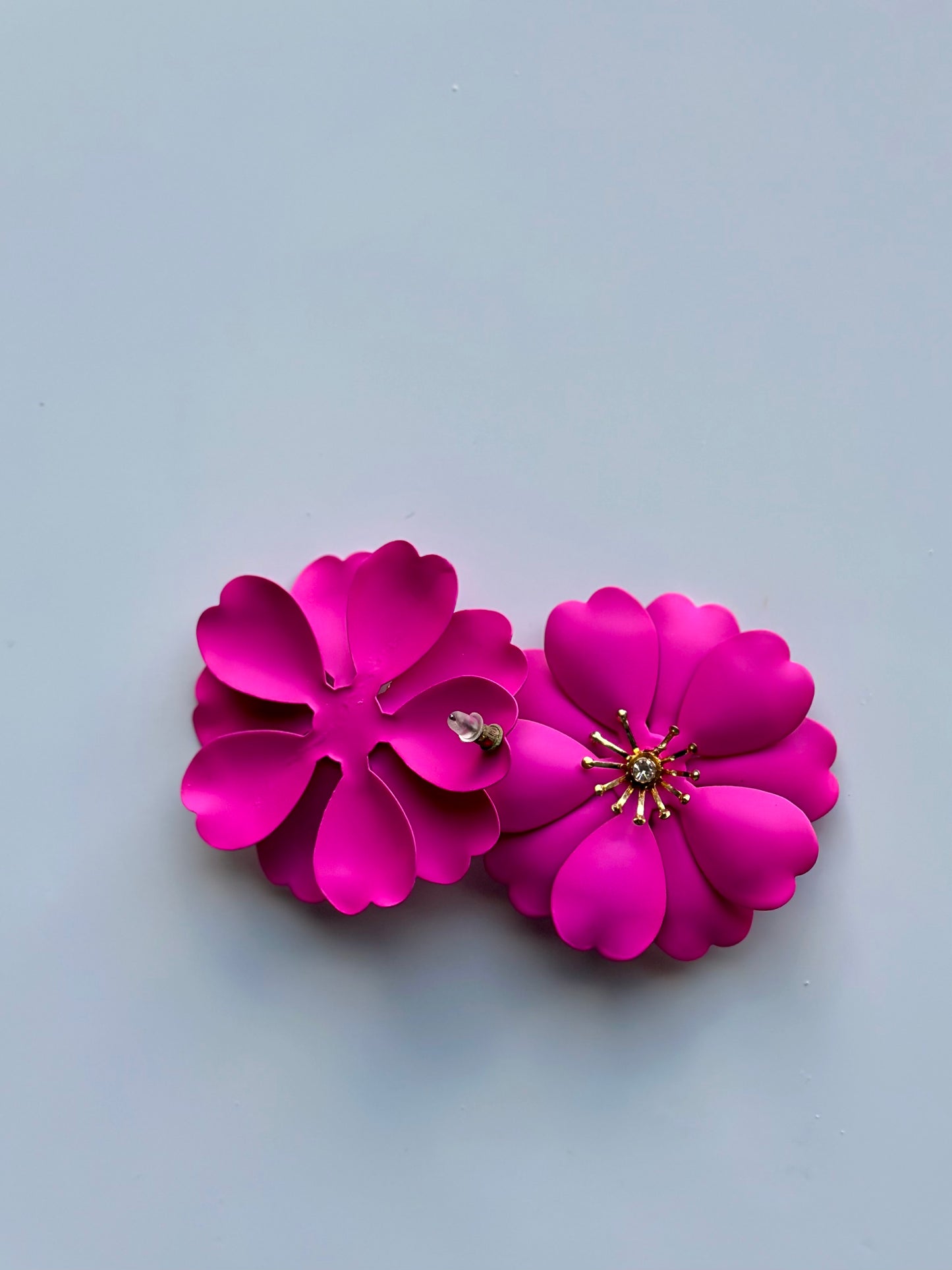 Fuchsia Petal Charm Earrings