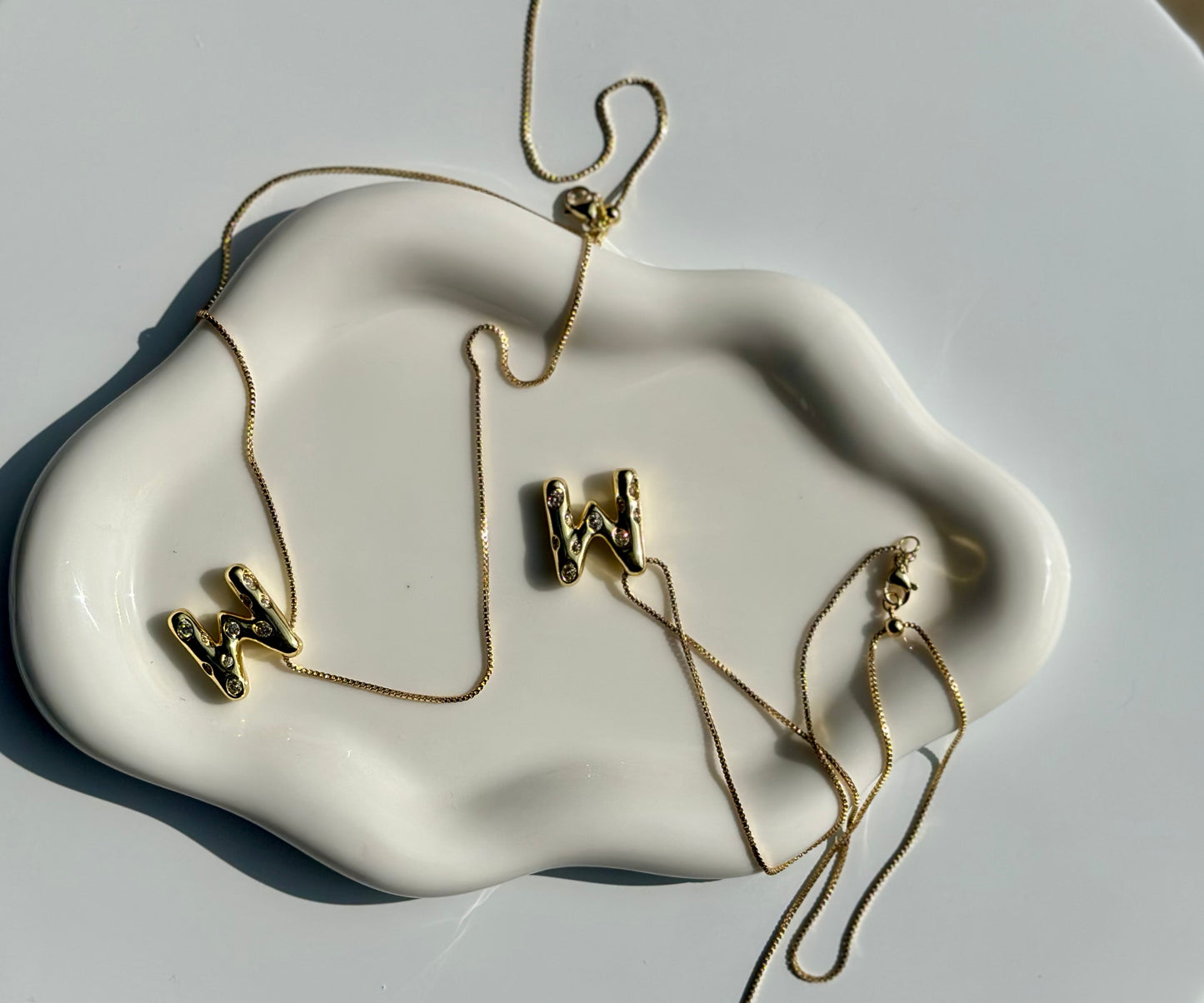 Crystal Initial Necklace